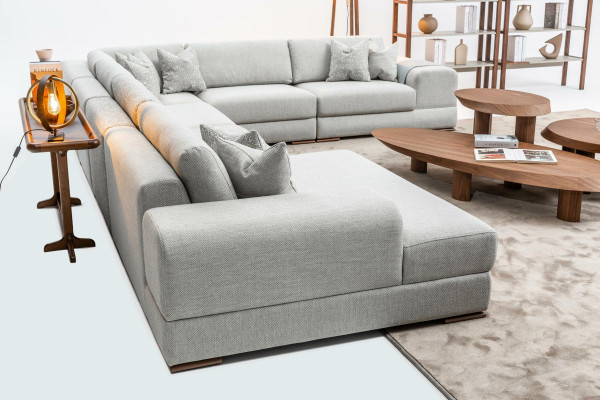 Narożnikowa kanapa U Shape Meble do Salonu Nowoczesna Designerska Sofa Tkaninowa Sofa Włókienniczy