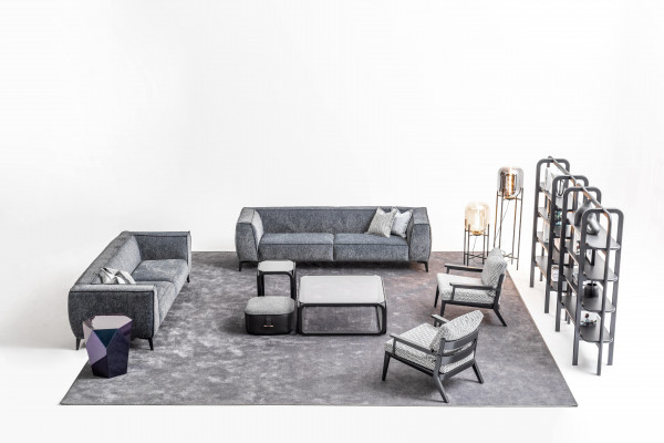 Zestaw sofowy 431 miejsce do siedzenia Sofy Fotel Luxus Ustawić xxl Materiał Sofa Meble