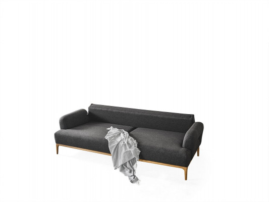 Sofa czteroosobowa 4 miejsce do siedzenia Sofy Nowoczesny Design Materiał Poliester Szary Nowość