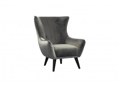 Fotel EarsFotel Materiał Salon Poliester Design Szary Nowoczesny Siedziba