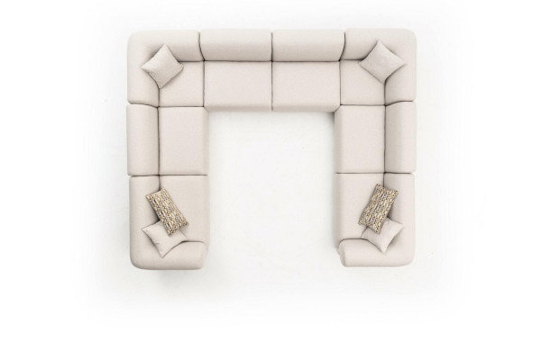 Narożnikowa kanapa Kształt U Pokój dzienny Luksusowy styl Nowoczesny design Sofa Kanapa Żywy krajobraz