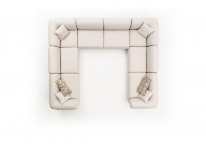 Narożnikowa kanapa Kształt U Pokój dzienny Luksusowy styl Nowoczesny design Sofa Kanapa Żywy krajobraz