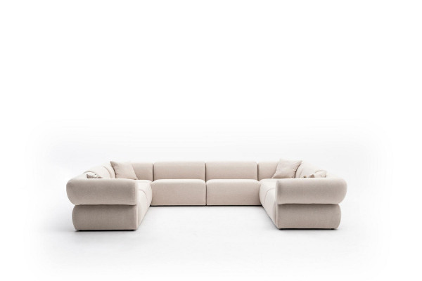 Narożnikowa kanapa Kształt U Pokój dzienny Luksusowy styl Nowoczesny design Sofa Kanapa Żywy krajobraz