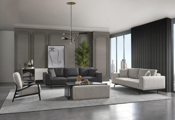 Fotel EarsFotel Nowoczesny Materiał Salon Poliester Biały Design