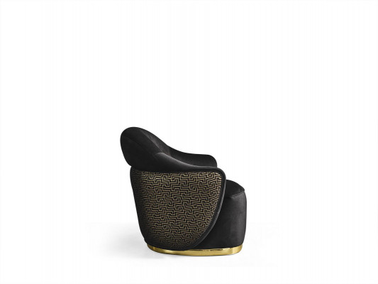 Fotel EarsFotel Nowoczesny Materiał Salon Poliester Niebieski Design Siedziba
