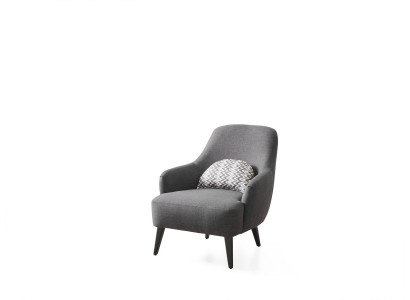 Fotel EarsFotel Materiał Salon Poliester Design Szary Nowoczesny Siedziba