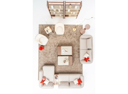 Zestaw sofowy w kształcie litery L 3+1+1 Siedziba nowoczesna tapicerowana sofa do salonu