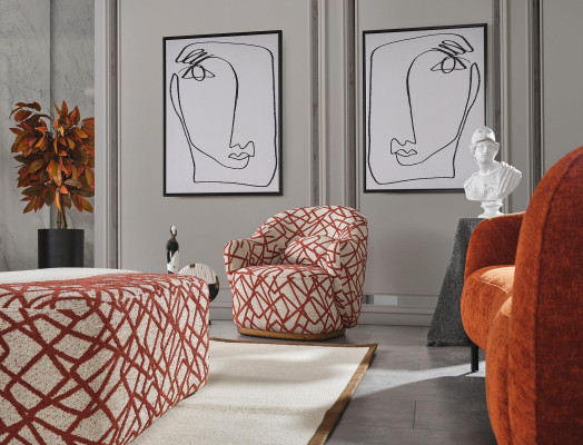 Zestaw sofowy komplet wypoczynkowy sofa 4 miejsce do siedzenia Fotel 3x Stołek Biały czteroosobowy materiał