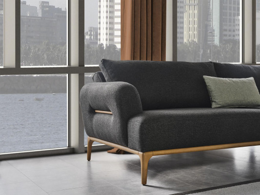 Zestaw sofowy Sofa Fotel 431 miejsce do siedzenia Materiał Luksusowe szare sofy do salonu