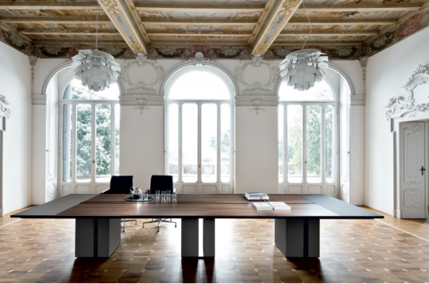 Kancelaria Prawna Drewno Design Office Meble Spotkanie stoły Konferencja Tabela Moderne