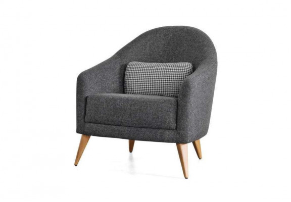 Designerski miękki Fotel szary Kolor luksusowy salon Podkładka Włókienniczy Lounge Club