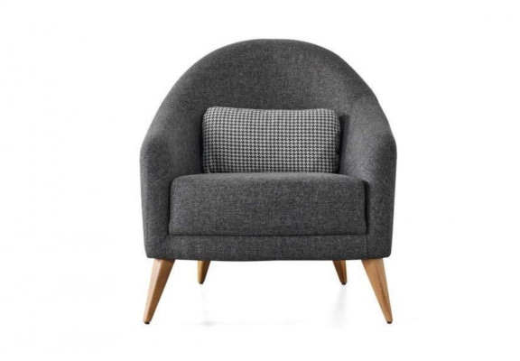 Designerski miękki Fotel szary Kolor luksusowy salon Podkładka Włókienniczy Lounge Club