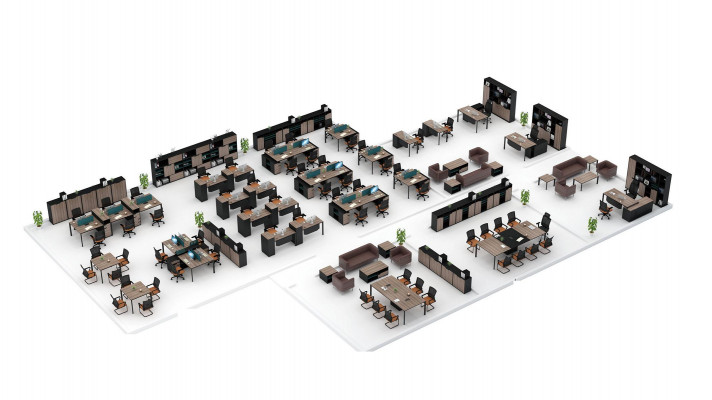 Meble biurowe Wyposażenie Wyposażenie Tabela Call Center 2 stanowiska pracy