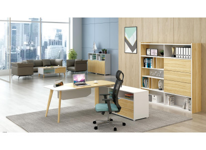 Biurko narożne kanał kablowy home office Tabela Duży stoły boss Biurko