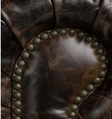 Brązowa Chesterfield Sofa Couch Podkładka Materiał Skóra Couchen Podkładka Ustawić Big XXL