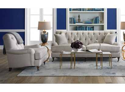 Chesterfield Luxury Sofa Couch Podkładka Siedziba Materiał Ustawić 3+1 miejsce siedzące Kanapy