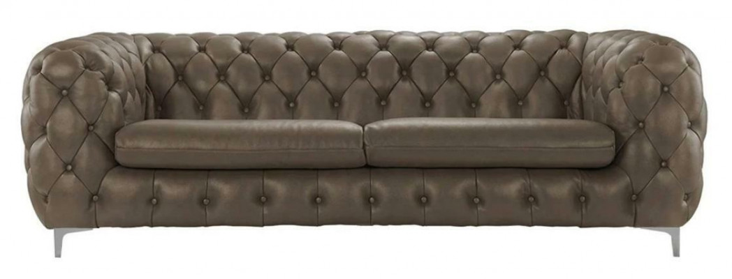 Sofa Chesterfield Brązowa xxl Duża Skóra Meble do Salonu 4 miejsce do siedzenia Fioletowy Żółty Zielony