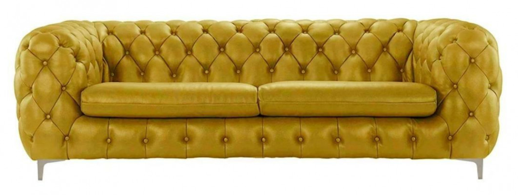Sofa Chesterfield Brązowa xxl Duża Skóra Meble do Salonu 4 miejsce do siedzenia Fioletowy Żółty Zielony