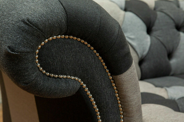 Sofa 3 miejsce do siedzenia Projekt kanapy Chesterfield Siedziba Ustawić Skórę Włókienniczą Podkładka Nowość