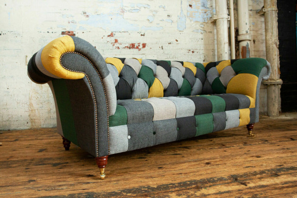 Sofa Trzyosobowa Podkładka Design Sofa Sofa 3-osobowa Siedziba Sofy Pokój Meble Green Modern