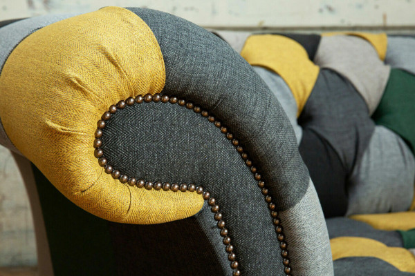 Sofa Trzyosobowa Podkładka Design Sofa Sofa 3-osobowa Siedziba Sofy Pokój Meble Green Modern