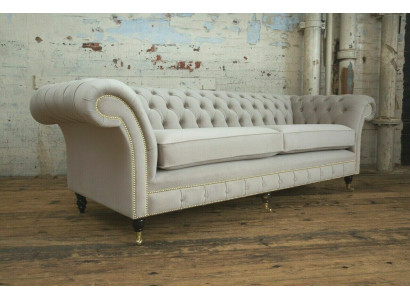 Sofa 4 miejsce do siedzenia xxl Kanapa Siedziba Podkładka Sofy Kanapy Chesterfield Design