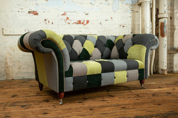 Designerska Sofa Chesterfield 2 miejsce do siedzenia Podkładka Sofy Materiał Sofy do salonu