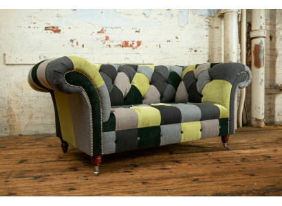 Designerska Sofa Chesterfield 2 miejsce do siedzenia Podkładka Sofy Materiał Sofy do salonu