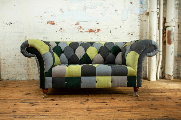 Designerska Sofa Chesterfield 2 miejsce do siedzenia Podkładka Sofy Materiał Sofy do salonu
