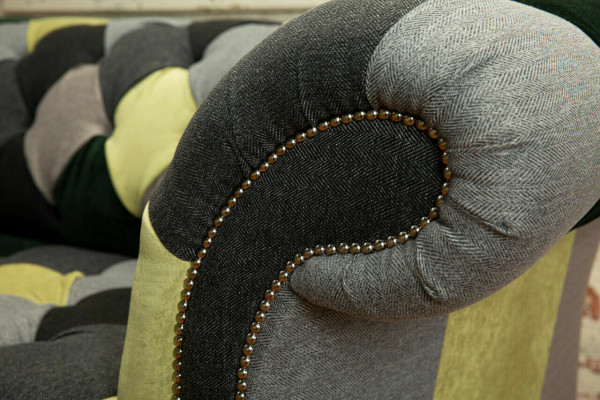 Designerska Sofa Chesterfield 2 miejsce do siedzenia Podkładka Sofy Materiał Sofy do salonu