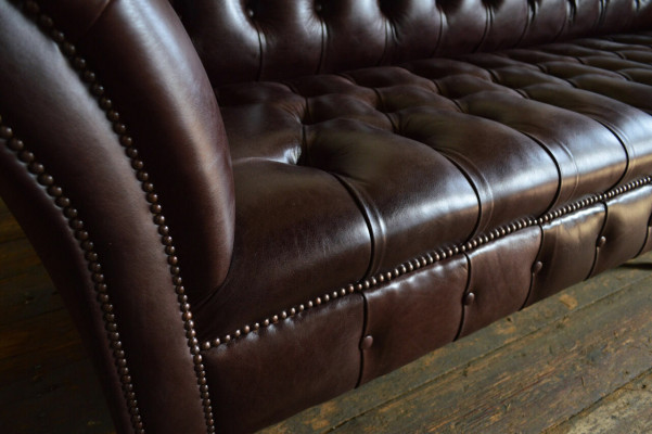 Sofa 4 miejsce do siedzenia Couch design Chesterfield Podkładka Siedziba Ustawić Skóra Włókienniczy Nowość