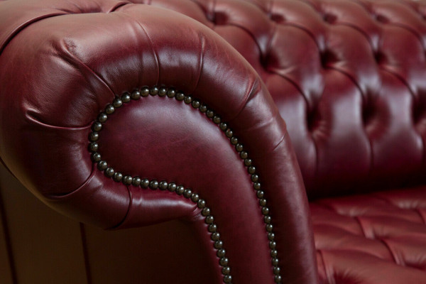 Chesterfield Design Sofa 4 miejsce do siedzenia Podkładka Luxury Classic Włókienniczy Sofy