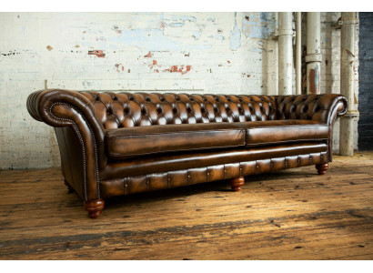 Sofa Chesterfield 4 miejsce do siedzenia Salon Sofa Kanapy Podkładka Sofy Nowa XXL Big