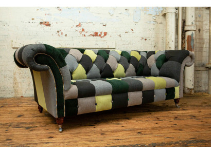 Kanapa trzyosobowa Podkładka designerska sofa trzyosobowa Siedziba sofy trzymiejscowa Chesterfield Nowość