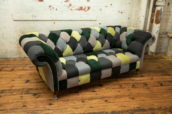 Kanapa trzyosobowa Podkładka designerska sofa trzyosobowa Siedziba sofy trzymiejscowa Chesterfield Nowość