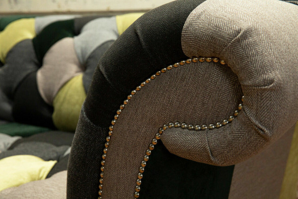 Kanapa trzyosobowa Podkładka designerska sofa trzyosobowa Siedziba sofy trzymiejscowa Chesterfield Nowość