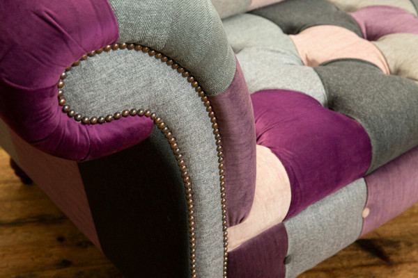 Chesterfield 2 miejsce do siedzenia Sofa Włókienniczy Couch Podkładka Design Kolorowe Sofy