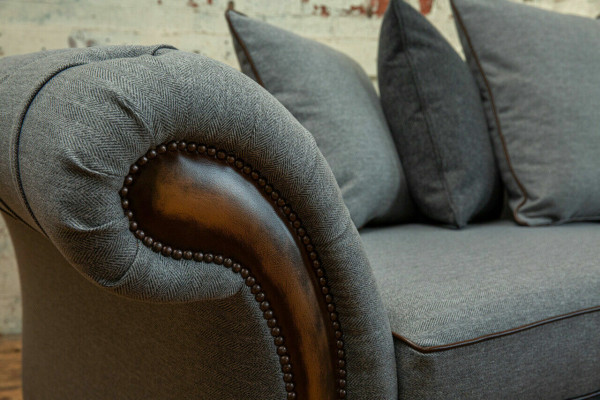 Klasyczna Sofa Chesterfield Design 4 miejsce do siedzenia Podkładka Luksusowe Kanapy Włókiennicze