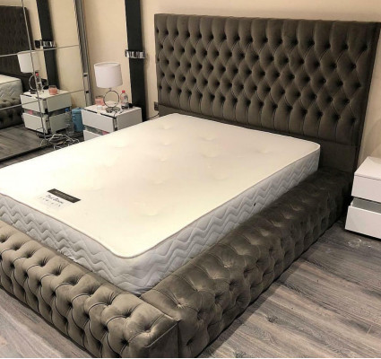 Chesterfield Włókienniczy Łóżko Sypialnia łóżko Podwójna Podkładka 140/160/180/200 cm