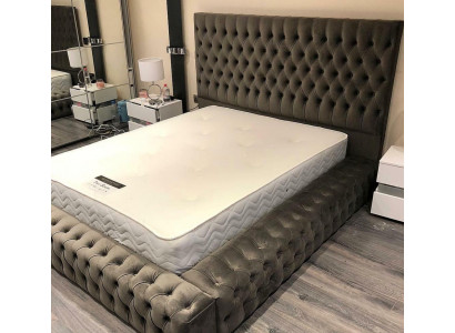 Chesterfield Włókienniczy Łóżko Sypialnia łóżko Podwójna Podkładka 140/160/180/200 cm