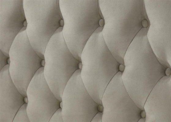 Chesterfield Włókienniczy Podkładka Łóżko Designerskie łóżka Beige Hotel Double Sypialnia