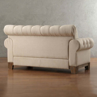 Chesterfield 2 Siedziba Klasyczna Luksusowa Sofa Z Naturalnego Drewna Rama Włókienniczy Skóra Couch