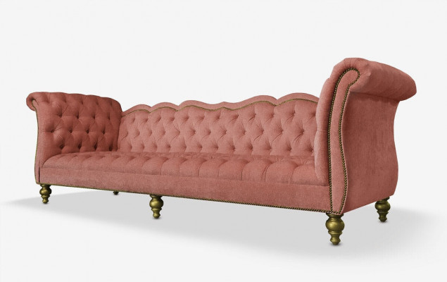 Angielska Luksusowa Sofa Chesterfield Kolorowa Włókienniczy Kanapa Turkis Niebiesko-Zielona Kanapy