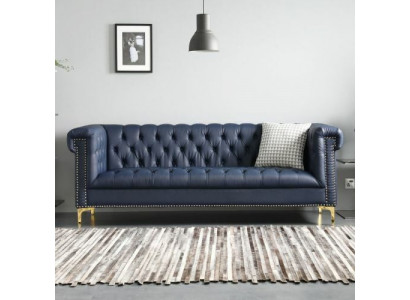 Chesterfield Skóra Podkładka Design Sofa Luxury Couch Classic Sofa 3 miejsce do siedzenia Nowość