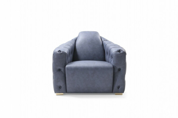 Sofa Italian Design 2x Sofa Jednoosobowa Zestaw 1+1 Siedziba Podkładka Zestaw Chesterfield Nowość