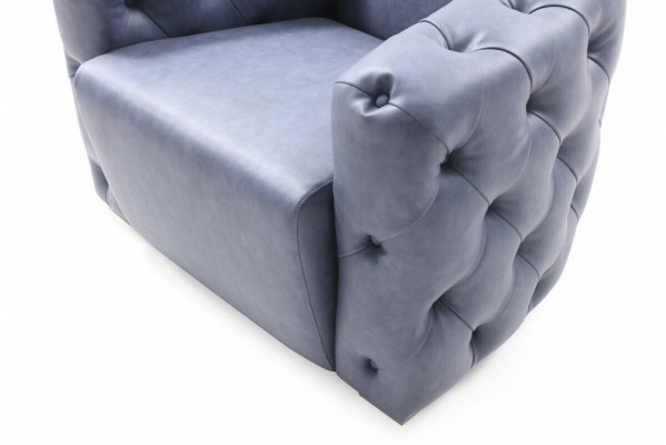 Sofa Italian Design 2x Sofa Jednoosobowa Zestaw 1+1 Siedziba Podkładka Zestaw Chesterfield Nowość