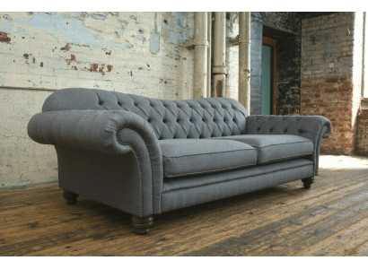 Sofa 4 miejsce do siedzenia Projekt kanapy Chesterfield Siedziba Ustawić Skórę Włókienniczą Podkładka Nowość