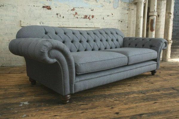 Sofa 4 miejsce do siedzenia Projekt kanapy Chesterfield Siedziba Ustawić Skórę Włókienniczą Podkładka Nowość