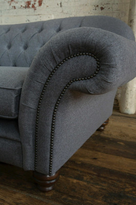Sofa 4 miejsce do siedzenia Projekt kanapy Chesterfield Siedziba Ustawić Skórę Włókienniczą Podkładka Nowość