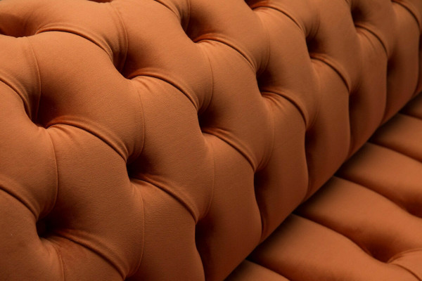 Sofa Podkładka Chesterfield Włókienniczy Sofy Design Luksusowe Sofy Skórzane 4 miejsce do siedzenia 265cm